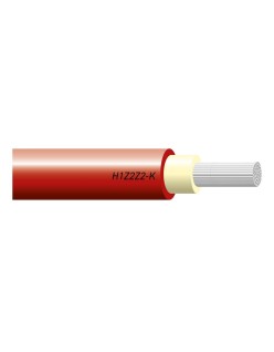Cable solar H1Z2Z2-K 1X6mmq madeja roja ml. 100