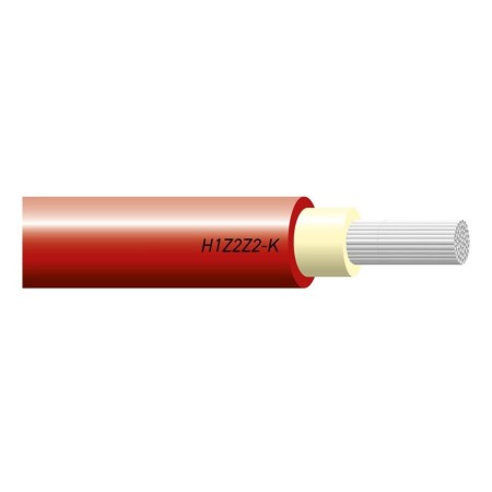 Cable solar H1Z2Z2-K 1X6mmq madeja roja ml. 100