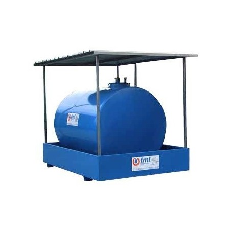Tml Serbatoio di stoccaggio gasolio verniciato LT. 7000 con bacino per uso esterno