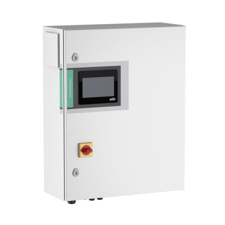 Wilo Wilo-Control CC-HVAC 3x2,2 FC WM Apparecchio di comando e regolazione digitale e modulante di sistemi a 3 pompe in impianti di riscaldamento, climatizzazione e ventilazione. Per pompe convenzionali a velocità fissa