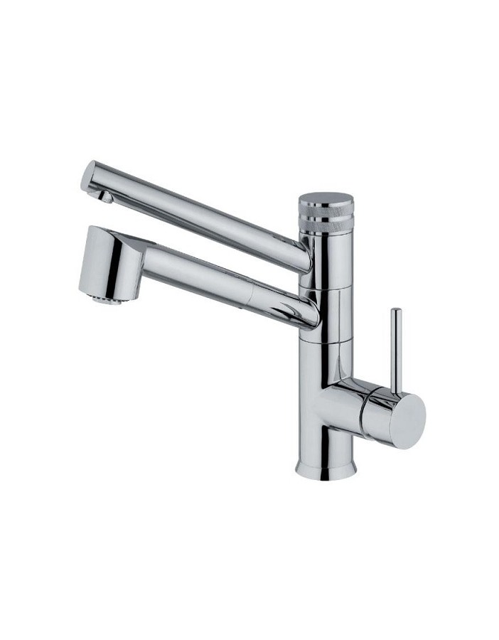 3-Way Sink Mixer with Pull-Out Shower with Two...