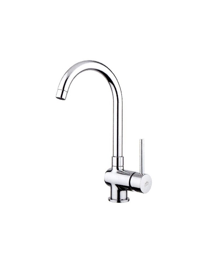 Miscelatore lavello canna alta cromo