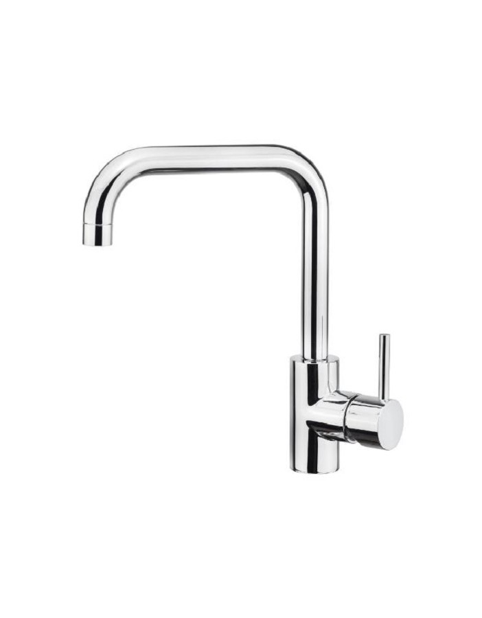Miscelatore lavello canna alta quadra cromo