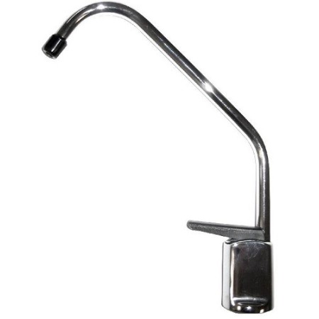 Rubinetto per fontana colonnina acqua a leva con attacco M. 1/4" cromo