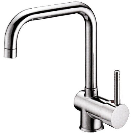 Miscelatore lavello canna alta quadra cromo