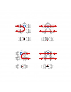 De Pala Fast valvola sfera 4 vie d. 1" by-pass interasse... 2