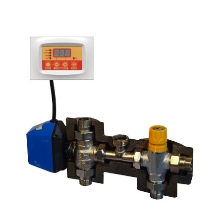 De Pala Kit integrazione solare caldaia 1/2" deviatrice motorizzata + miper termostatica + centralina con coibentazione - attacchi bocchettone