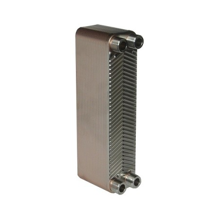 De Pala Scambiatore a piastre in acciaio inox saldobrasato 30 piastre attacchi 3/4"misure 210x73x72mm