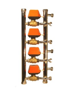 De Pala Collettore m 3 zone valvole a sfera d.1" x 3/4"...