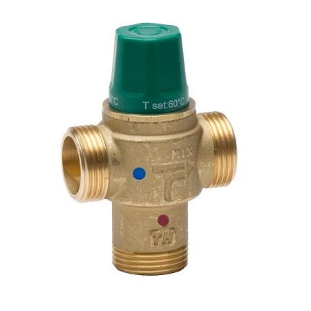 De Pala Miscelatore termostatico anticondensa 50°+5°c diametro 3/4" bocchettonecompleto di kit bocchettoni
