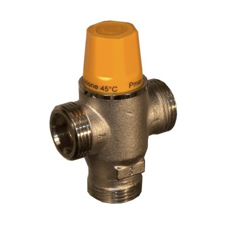 Fixed point thermostatic diverter valve 45°c d. 3/4" male