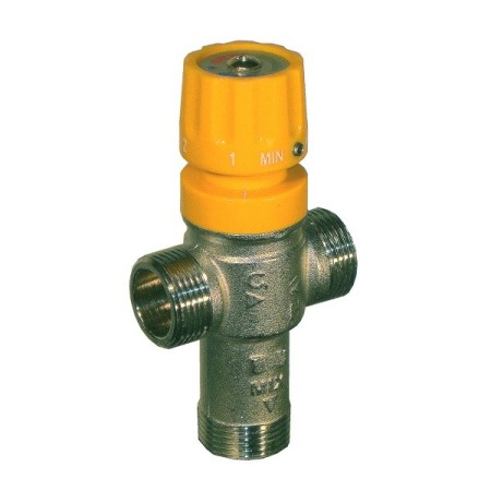 Manual thermostatic mixer for solar panel systems d.1"1/2 male connections