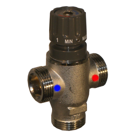 De Pala Miscelatore termostatico manuale per impianti a caldaia d. 1/2"completo di kit bocchettoni