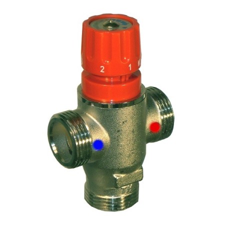 Manual thermostatic mixer for radiant panel systems d.3/4" complete with union kit