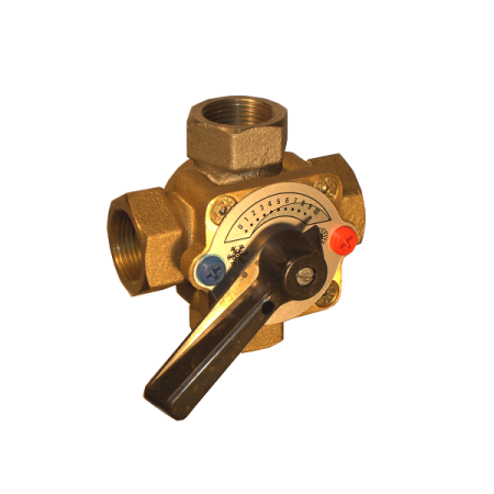 De Pala Valvola a 4 vie tipo miscelatrice d. 3/4" femmina otturatore rotore