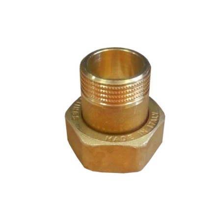 Kit de racores para válvulas de 3/4" m 3 vías g 3 vías conexión macho latón amarillo3 tuercas d.3/4" + 3 vástagos d.1/2"