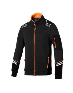 SPARCO FULL ZIP TECH ALABAMA NERO/ARANCIO FLUORESCENTE...