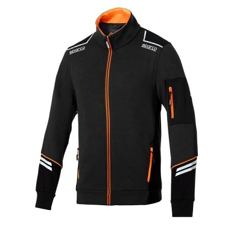 SPARCO FULL ZIP TECH ALABAMA NERO/ARANCIO FLUORESCENTE TG.XL