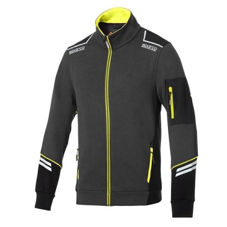 SPARCO FULL ZIP TECH ALABAMA GRIGIO SCURO/GIALLO FLUORESCENTE TG.XXL