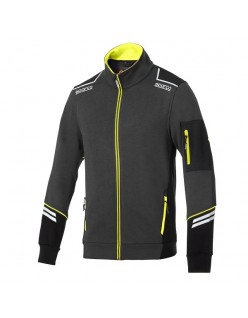 SPARCO FULL ZIP TECH ALABAMA GRIGIO SCURO/GIALLO...