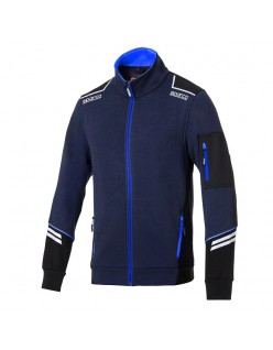SPARCO FULL ZIP TECH ALABAMA NAVY BLUE/LIGHT BLUE SIZE. XL