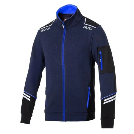 SPARCO FULL ZIP TECH ALABAMA NAVY BLUE/LIGHT BLUE SIZE. S