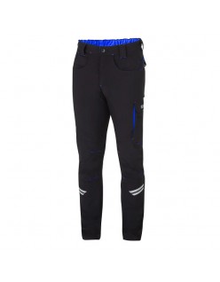 SPARCO KANSAS LIGHT TECH TROUSERS BLACK/LIGHT BLUE SIZE. S