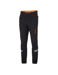 SPARCO KANSAS LIGHT TECH TROUSERS BLACK/LIGHT BLUE SIZE. S