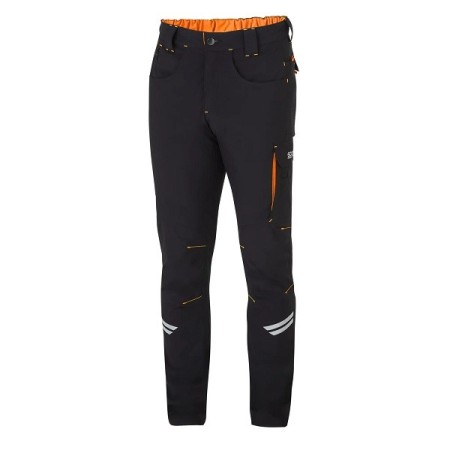 SPARCO KANSAS LIGHT TECH TROUSERS BLACK/LIGHT BLUE SIZE. S