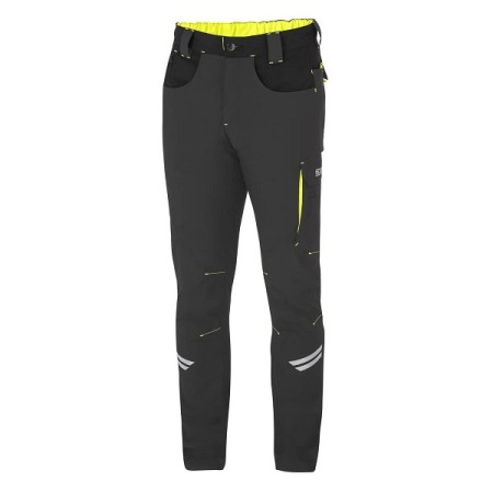 SPARCO LIGHT TECH KANSAS TROUSERS DARK GREY/FLUORESCENT YELLOW SIZE. M