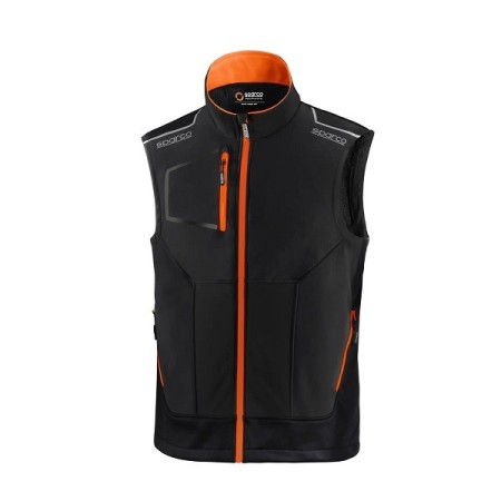SPARCO TECH ILLINOIS WESTE IN SCHWARZ/FLUORESZIERENDEM ORANGE. M