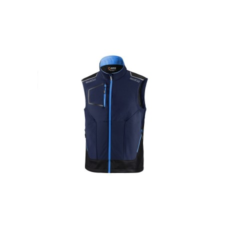 SPARCO ILLINOIS TECH VEST NAVY BLUE/LIGHT BLUE SIZE. L