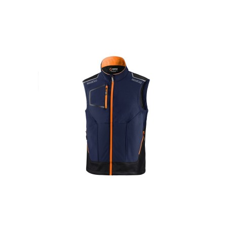 SPARCO ILLINOIS TECH WESTE MARINEBLAU/FLUORESZIEREND ORANGE GRÖSSE. L