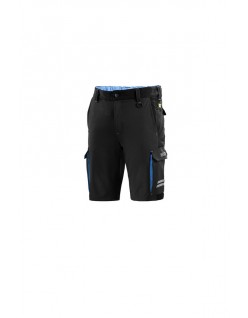 SPARCO TECH ATLANTA SHORTS BLACK/LIGHT BLUE SIZE. XL