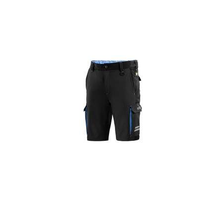 SPARCO TECH ATLANTA SHORTS BLACK/LIGHT BLUE SIZE. XS