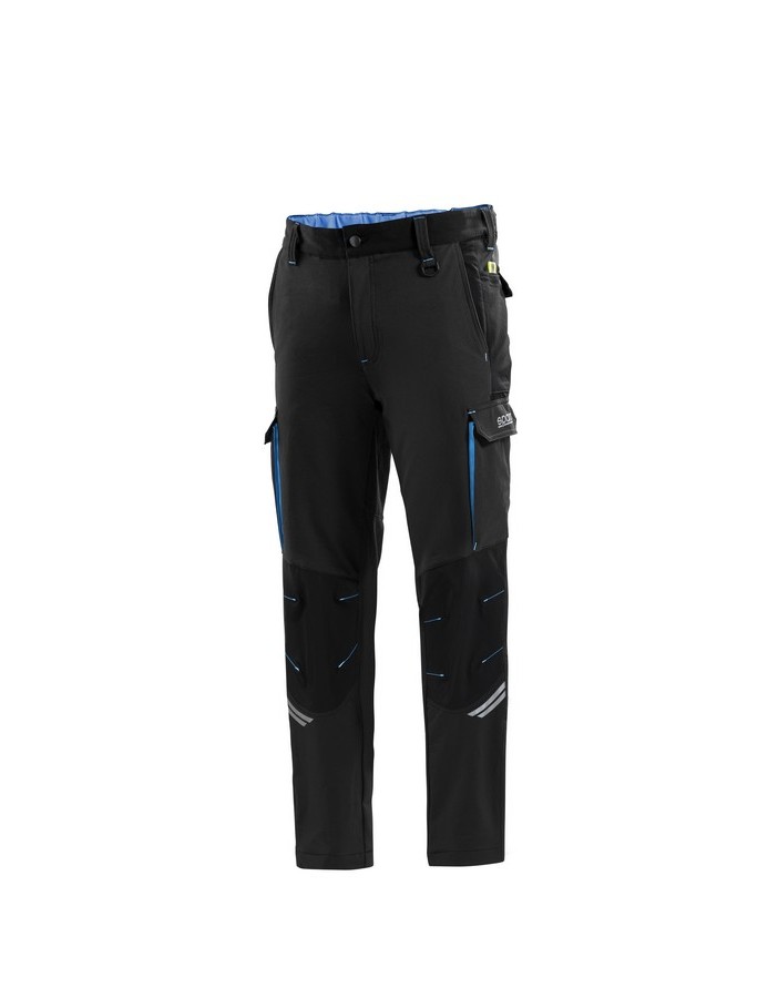 SPARCO OREGON TECH TROUSERS BLACK/LIGHT BLUE...