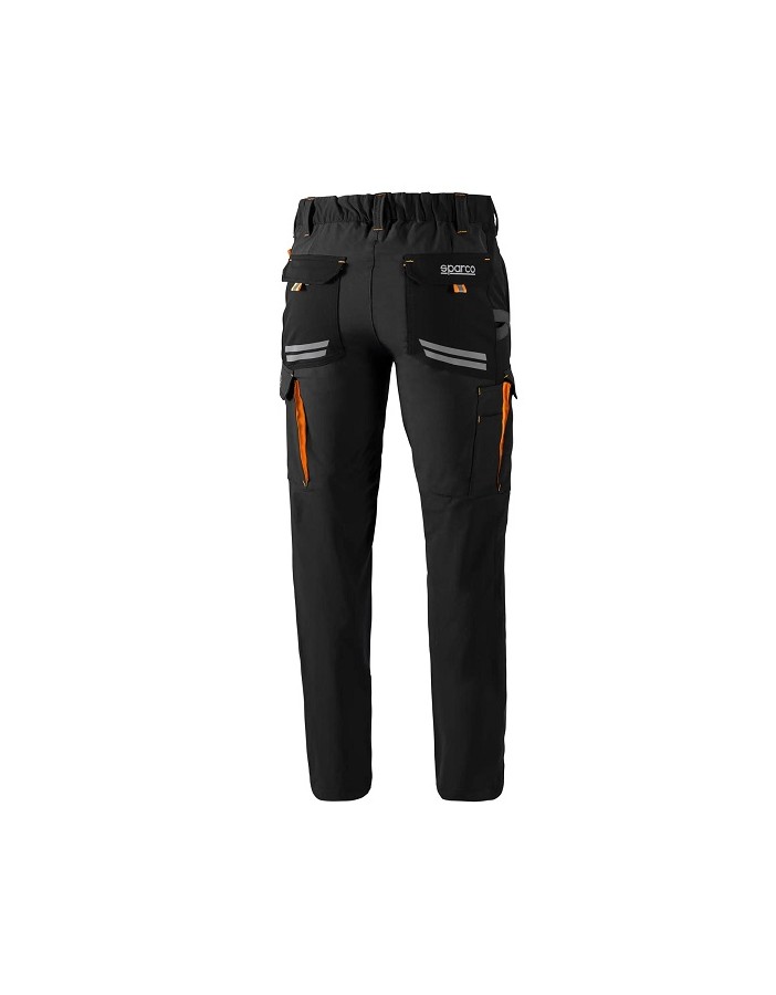 SPARCO PANTALONI TECH OREGON NERO/ARANCIO...