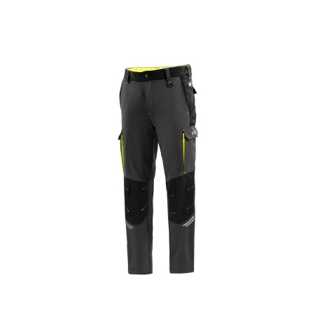 SPARCO PANTALONI TECH OREGON GRIGIO SCURO/GIALLO FLUORESCENTE TG.S