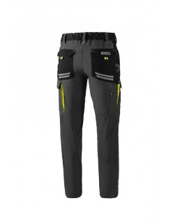 PANTALON SPARCO OREGON TECH GRIS FONCÉ/JAUNE FLUO TAILLE. S 2