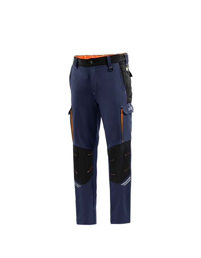 SPARCO PANTALONI TECH OREGON BLU MARINE/ARANCIO...