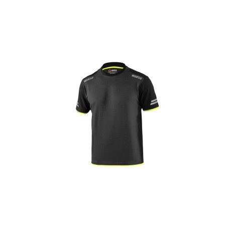 CAMISETA SPARCO TECH TUCSON GRIS OSCURO/AMARILLO FLUORESCENTE TALLA. XXL