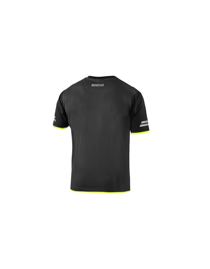 SPARCO T-SHIRT TECH TUCSON GRIGIO SCURO/GIALLO...