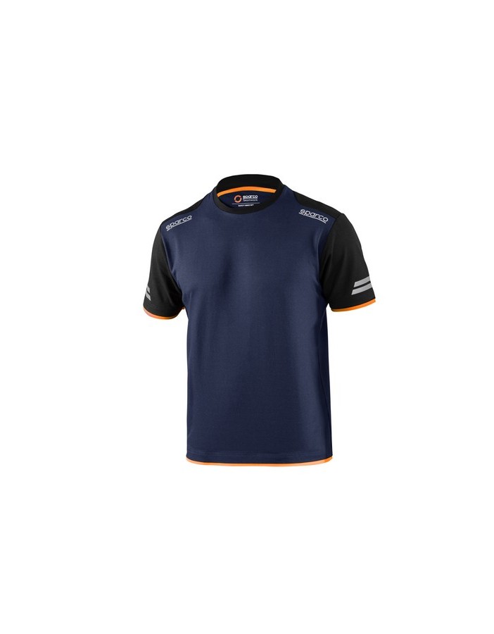 SPARCO T-SHIRT TECH TUCSON BLU MARINE/ARANCIO...