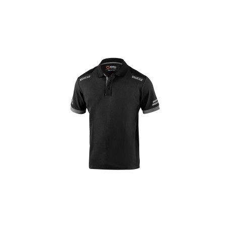 SPARCO POLO TECH TOLEDO NERO/GRIGIO SCURO TG.XXL