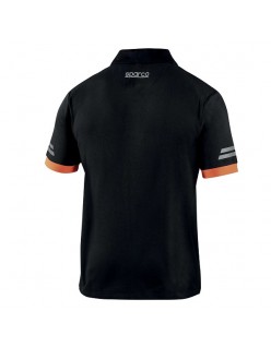 SPARCO POLO TECH TOLEDO NERO/ARANCIO FLUORESCENTE TG.XS 2