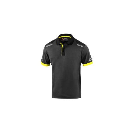 SPARCO POLO TECH TOLEDO DARK GREY/FLUORESCENT YELLOW SIZE. XXXL