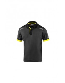 SPARCO POLO TECH TOLEDO GRIGIO SCURO/GIALLO FLUORESCENTE...