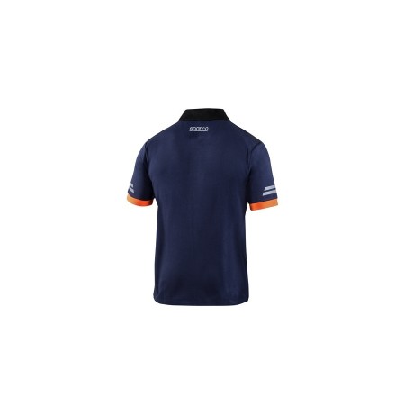 SPARCO POLO TECH TOLEDO NAVY BLUE/FLUORESCENT ORANGE TG. XXL
