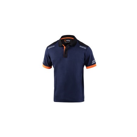 SPARCO POLO TECH TOLEDO BLEU MARINE/ORANGE FLUO TG. XL