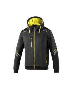 SPARCO HOODED FULL ZIP COLORADO DARK GREY/FLUORESCENT...